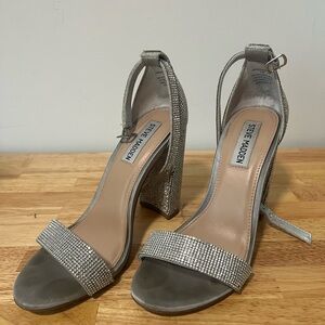 Steve Madden Glittering Silver Heels
